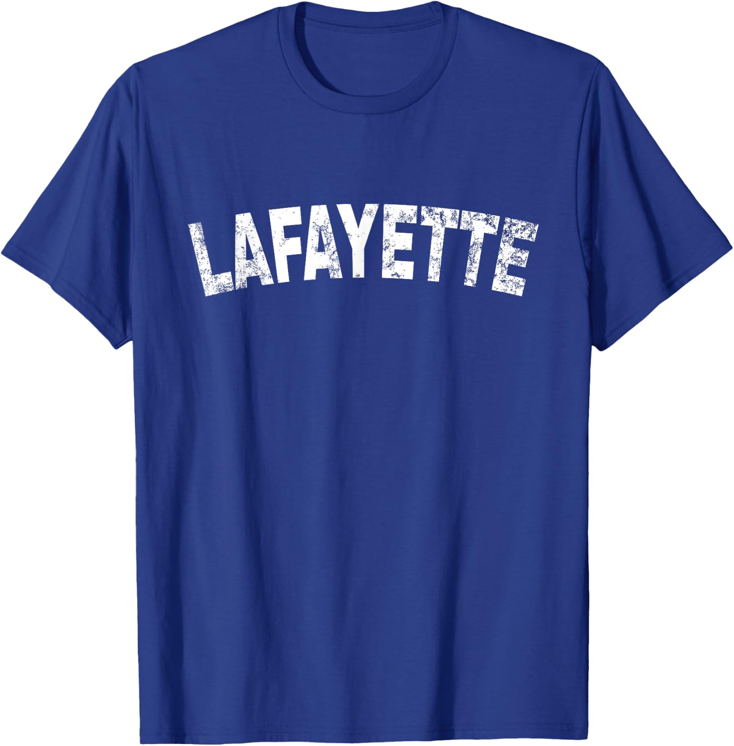 Vintage Lafayette White Text Apparel T-Shirt - T-Shirt | Royal