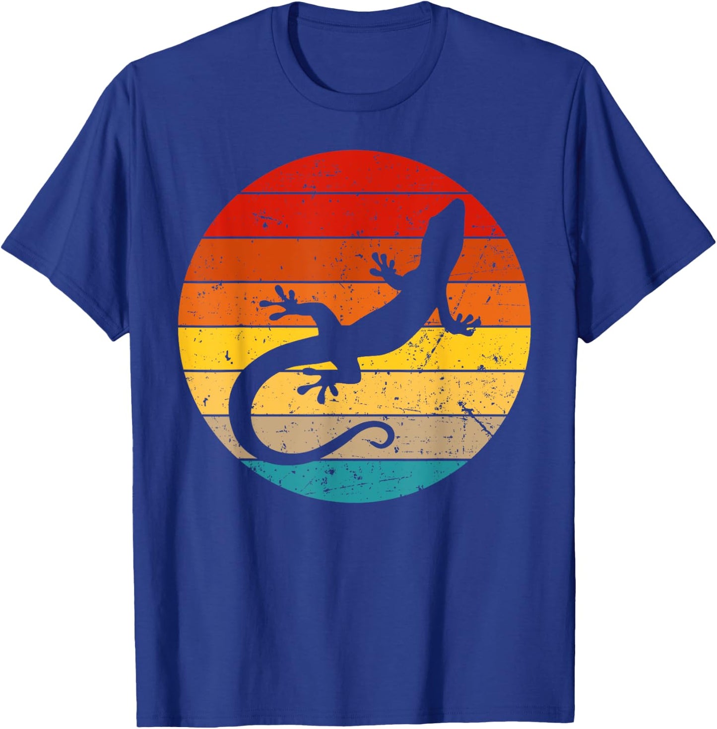 Cool Lizard Women Boy Vintage Crested Leopard Gecko T-Shirt - T-Shirt | Royal