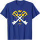 Kingdom Hearts Keyblades Crossed Gold and White Designs T-Shirt - T-Shirt | Royal