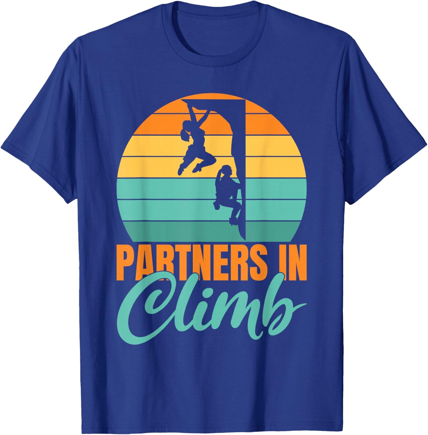 Partners in Climb Couple Relationship Tree Rock Climber T-Shirt - T-Shirt | Royal