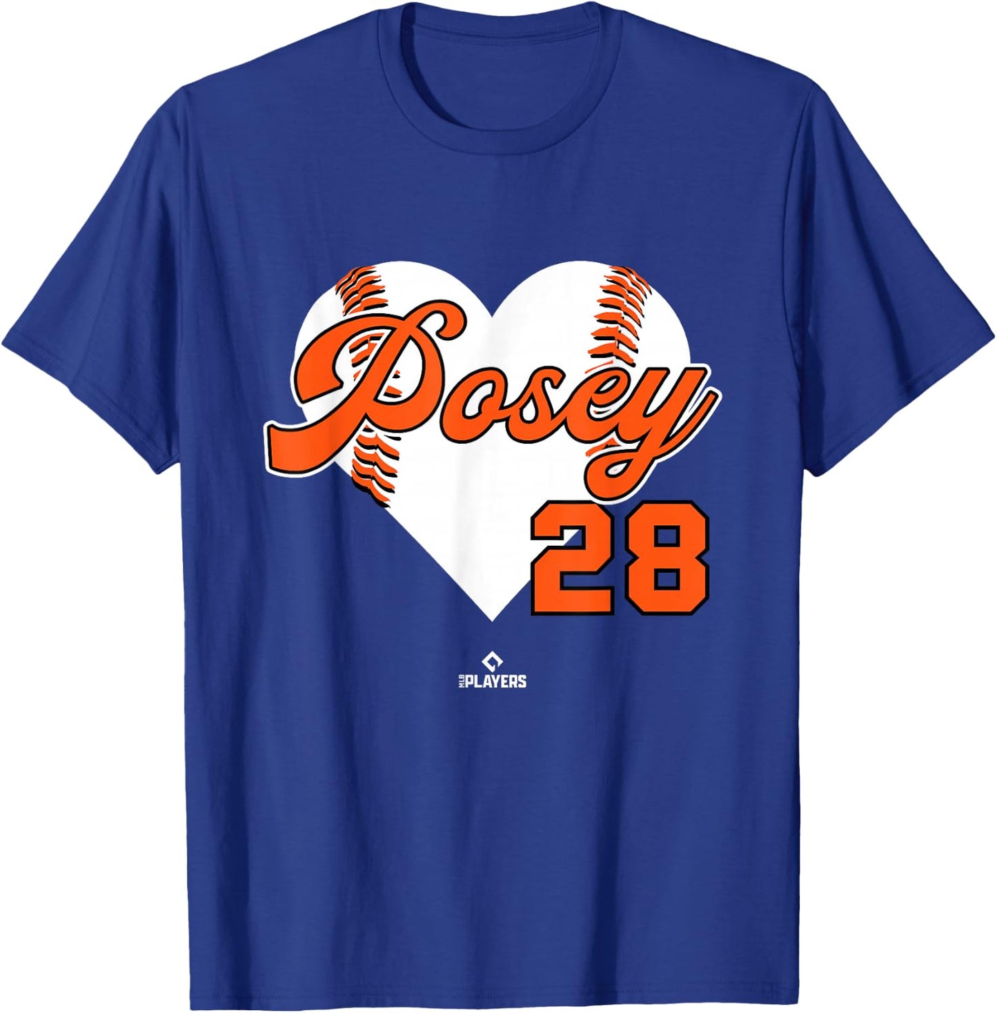 Baseball Heart Buster Posey San Francisco MLBPA T-Shirt - T-Shirt | Royal