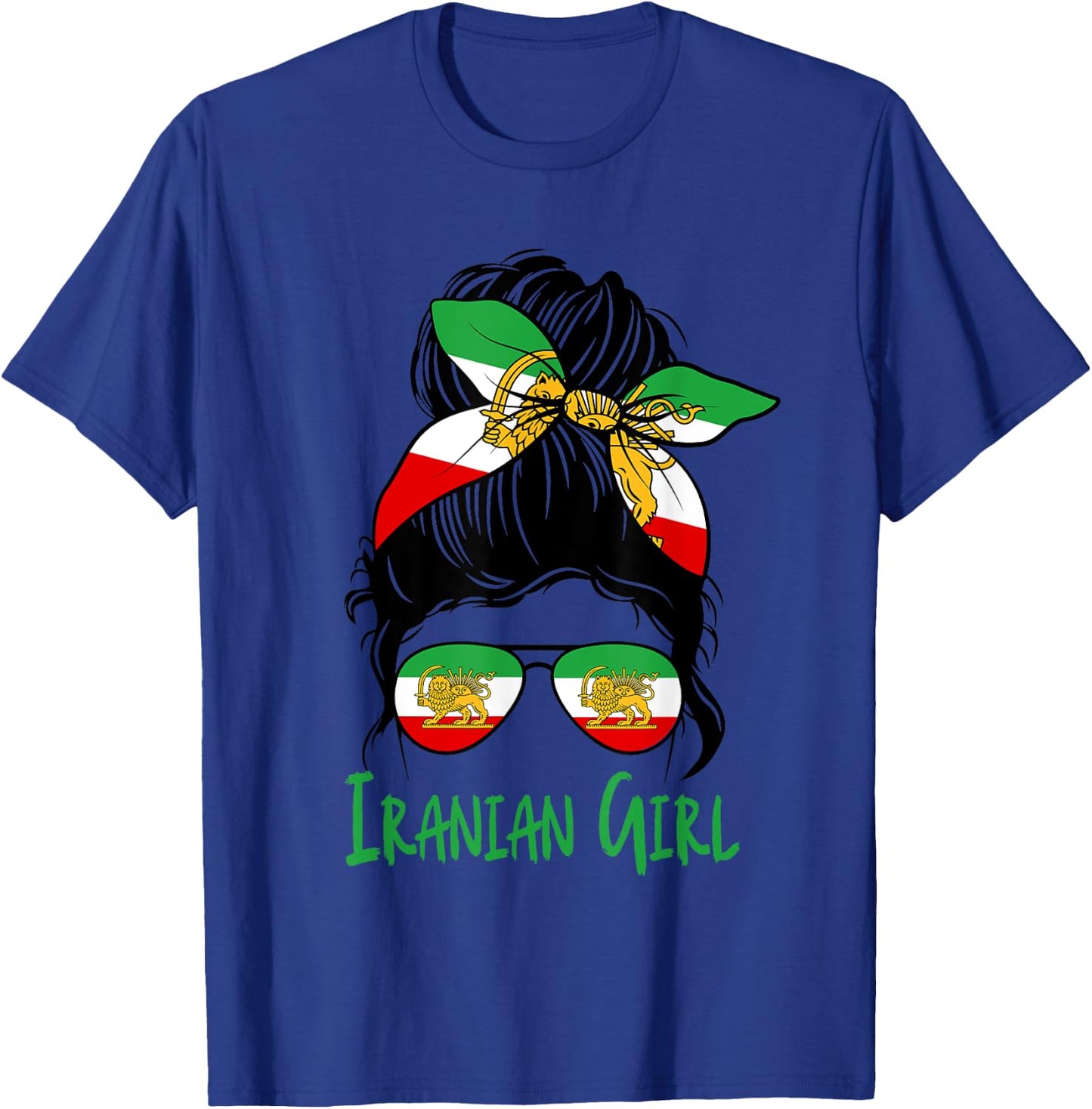 Iran Iranian For Girl Flag Lion Persian T-Shirt - T-Shirt | Royal