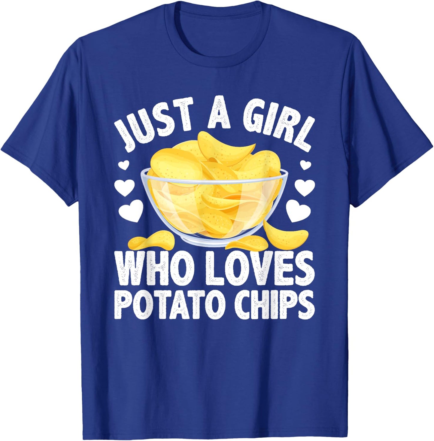 Cool Potato Chip Girls Kids Bag Chips Snack Food T-Shirt - T-Shirt | Royal