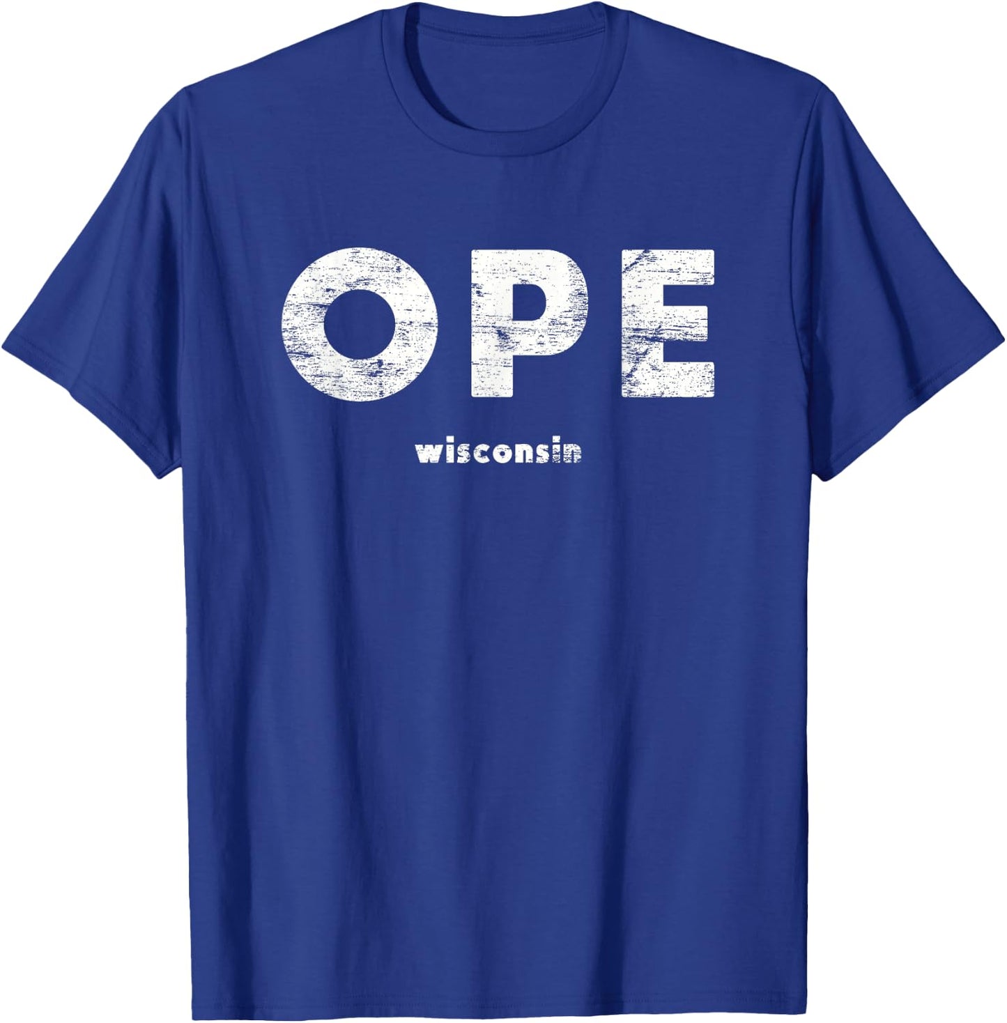 Vintage Ope Wisconsin T, Up North T-Shirt - T-Shirt | Royal