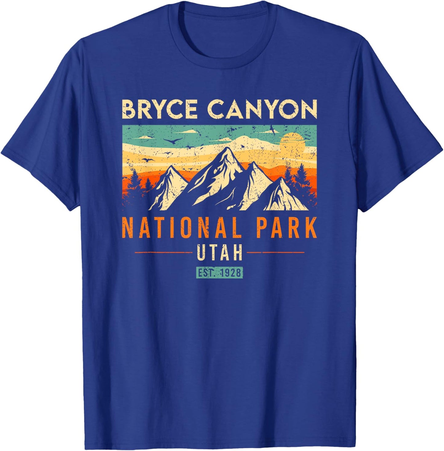 Bryce Canyon Est. 1928 Vintage Retro Utah National Park T-Shirt - T-Shirt | Royal