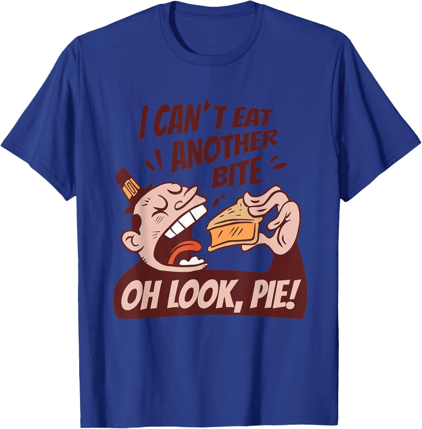 Thanksgiving I Can't Eat Another Bite Thankful T-Shirt - T-Shirt | Royal