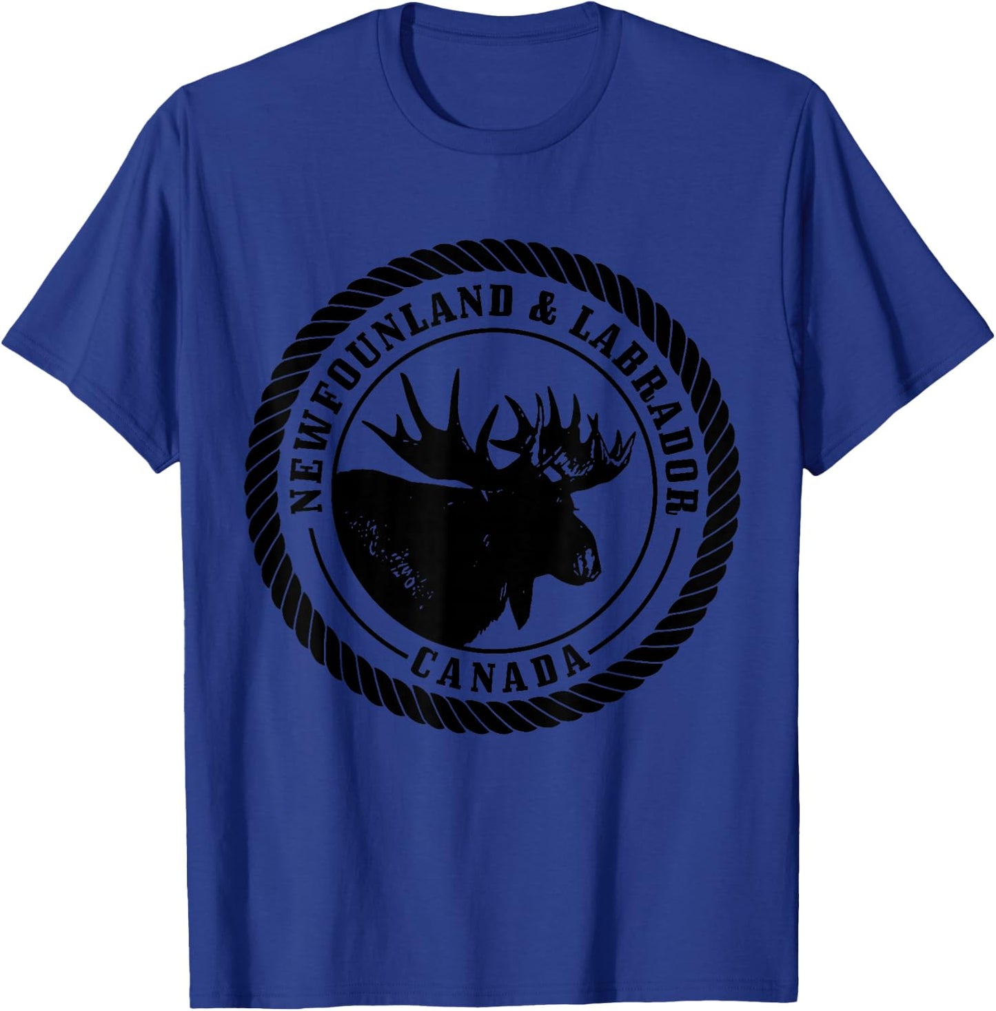 Newfoundland & Labrador Canada Moose Vintage Canadian T-Shirt - T-Shirt | Royal