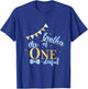 Brother Of Mr One-derful Party Blue-Gold Boy 1st Birthday T-Shirt - T-Shirt | Royal