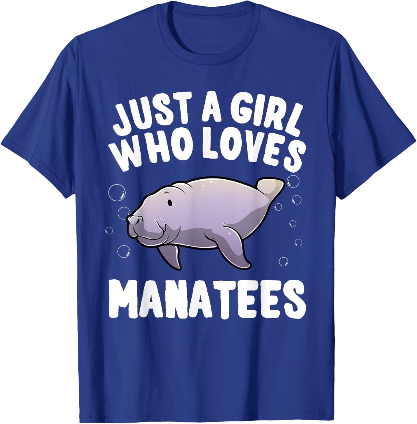 Funny Manatee Design For Girls Women Kids Sea Cow Lovers T-Shirt - T-Shirt | Royal