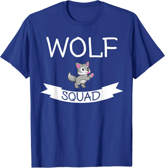 Wolf Squad - Funny Wolf Lover T-Shirt - T-Shirt | Royal