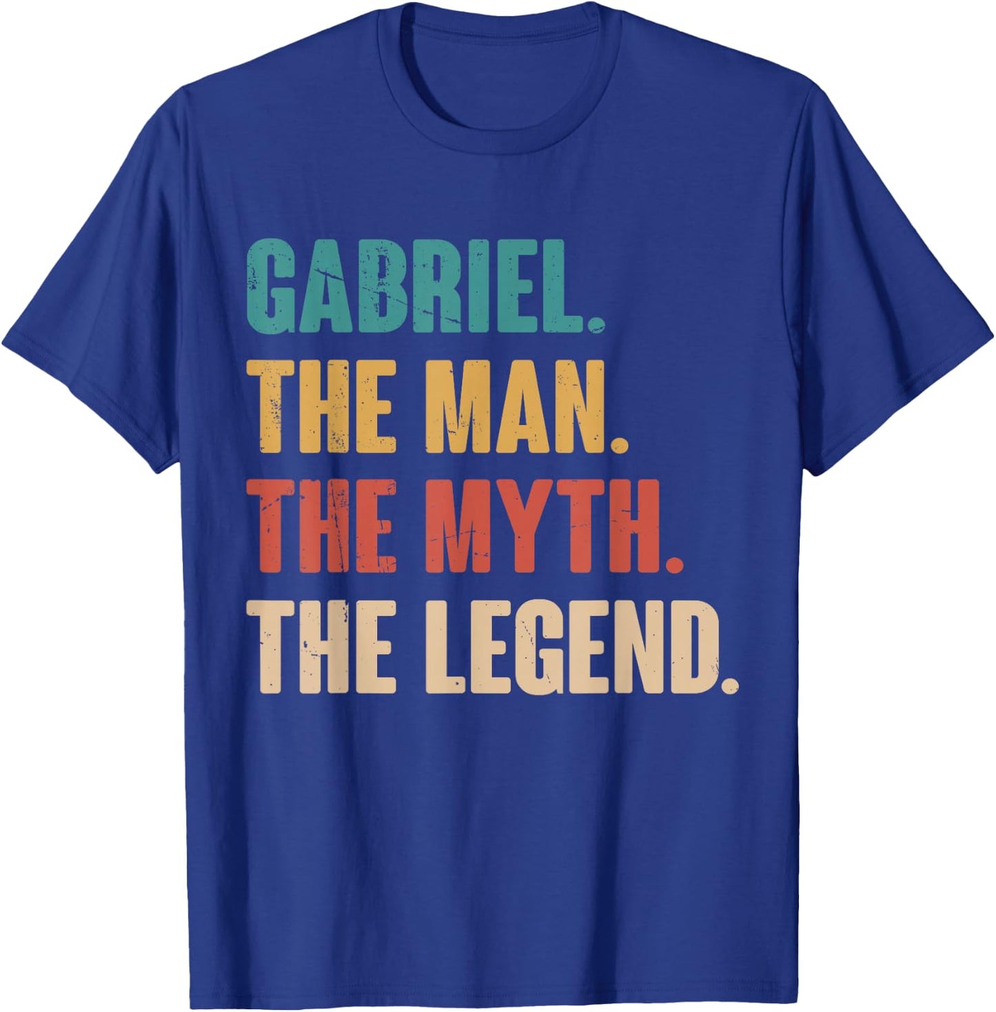 Gabriel The Man The Myth The Legend Retro Gift Gabriel T-Shirt - T-Shirt | Royal
