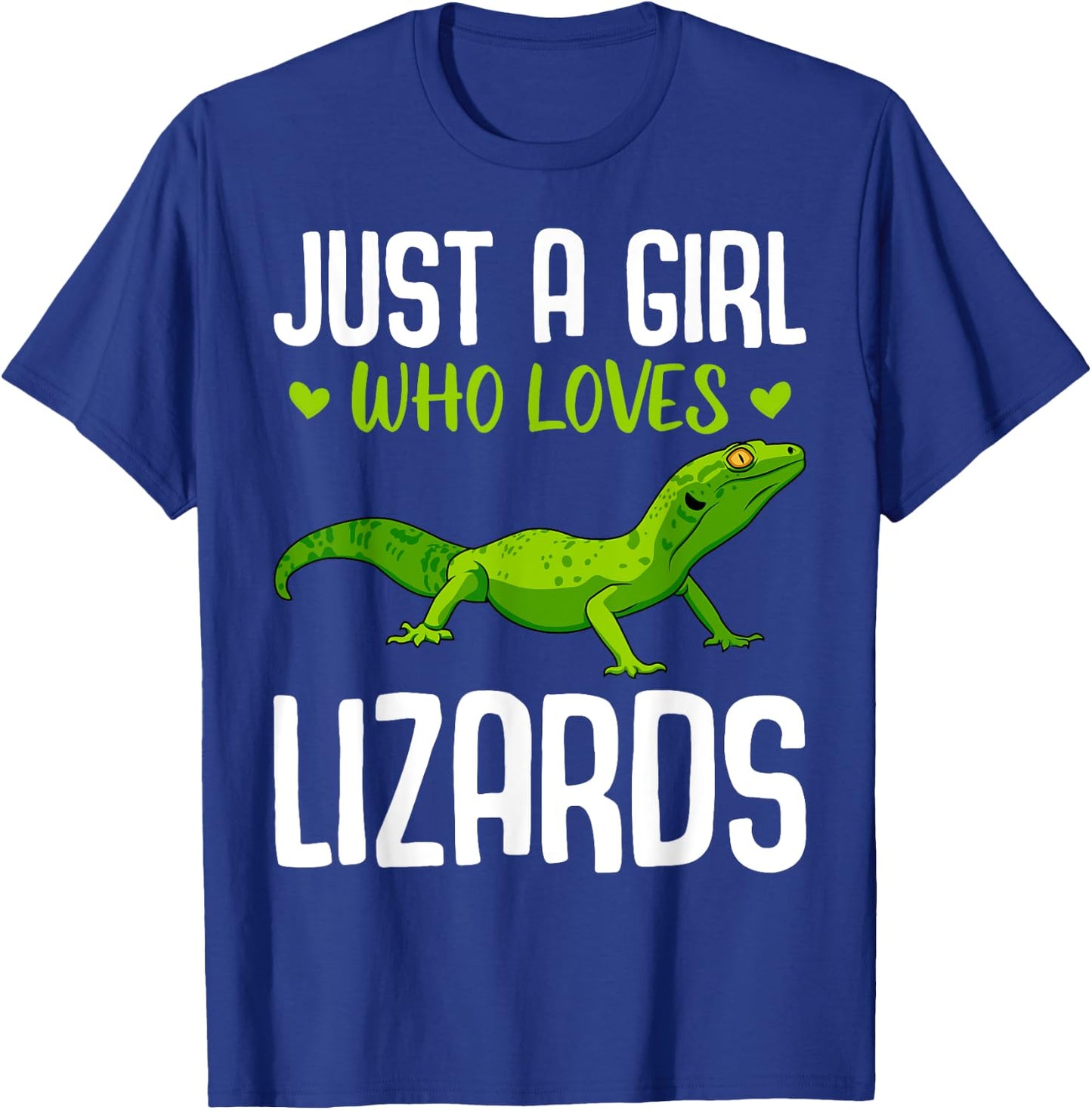 Funny Lizard Designs For Girls Kids Reptile Herpetologists T-Shirt - T-Shirt | Royal