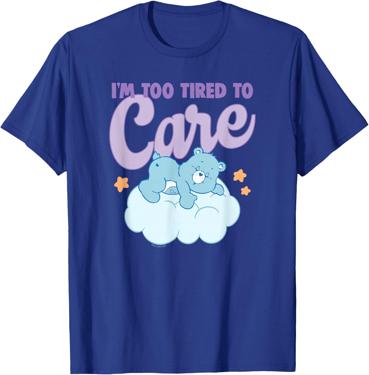 Care Bears I'm Too Tired to Care Sleepy Bedtime Bear T-Shirt - T-Shirt | Royal