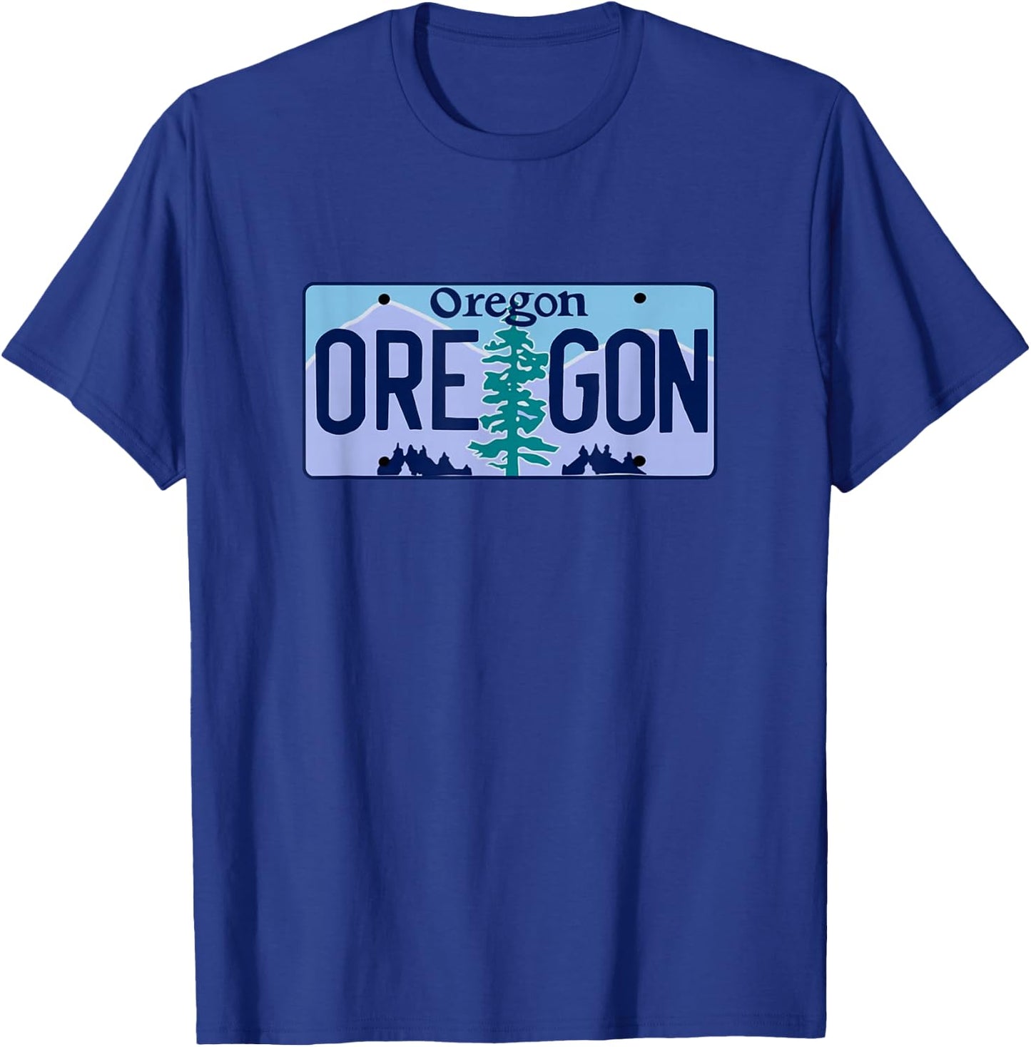 Oregon License Plate - Classic T-Shirt - T-Shirt | Royal