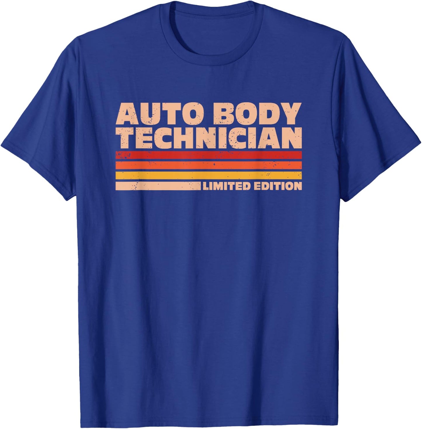 Car Repair Painter Retro Flag Auto Body Technician T-Shirt - T-Shirt | Royal