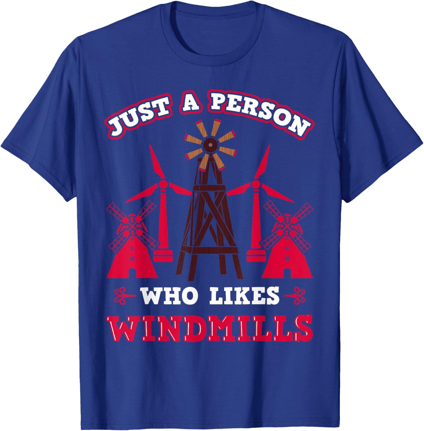 Windmill Technician Windpumps Worker Wind Turbine Engineer T-Shirt - T-Shirt | Royal
