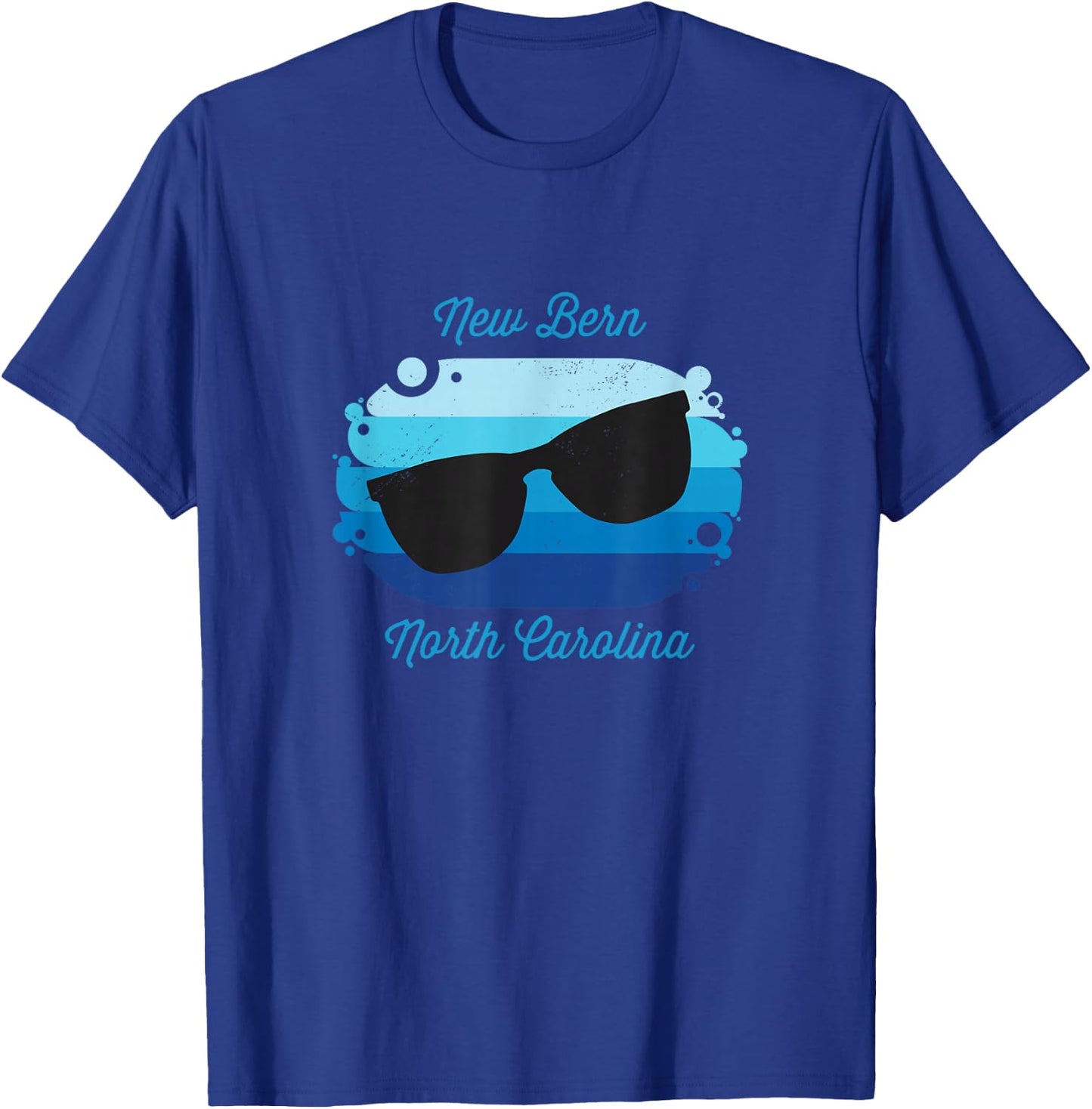 New Bern NC North Carolina Souvenir Nautical Surfer Graphic T-Shirt - T-Shirt | Royal