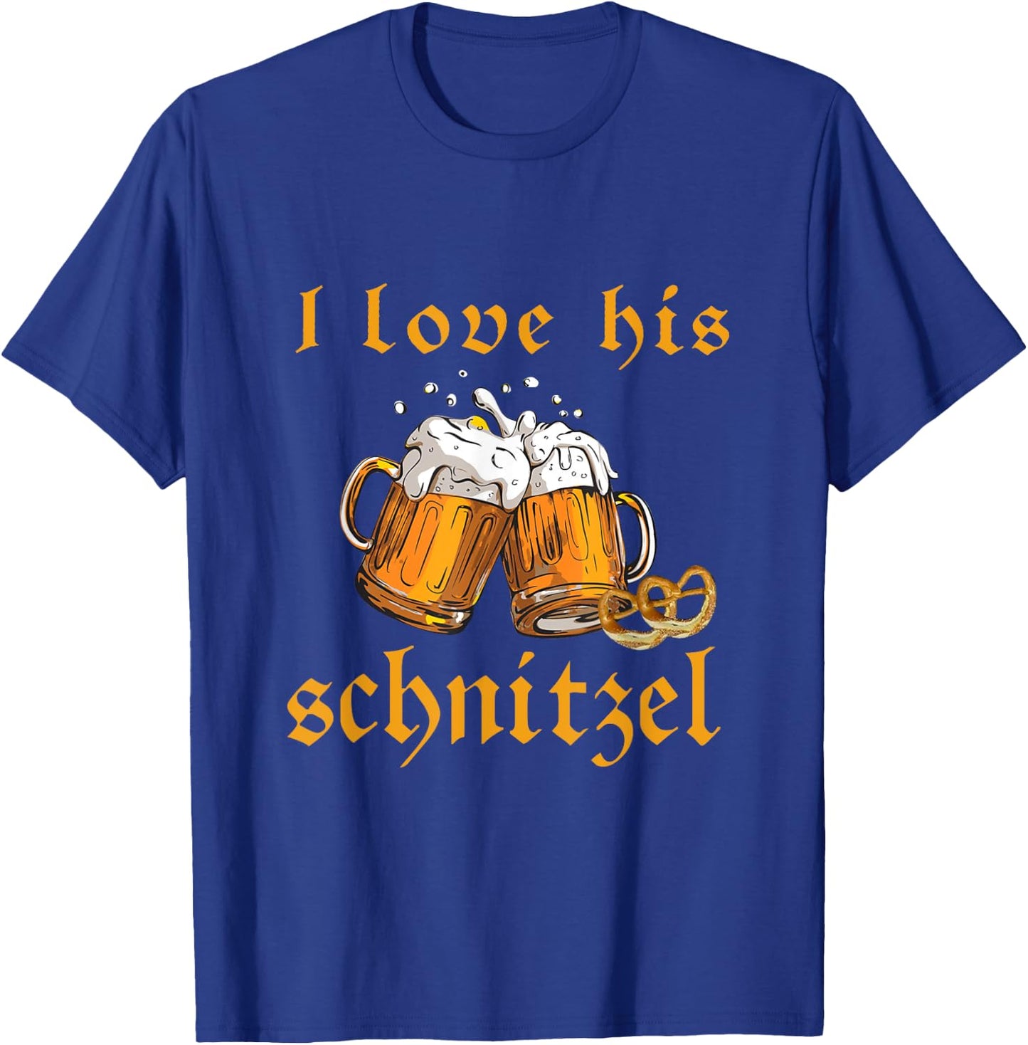 I Love His Schnitzel Oktoberfest Couple Matching T-Shirt - T-Shirt | Royal