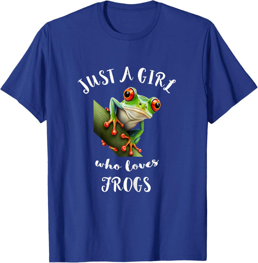 Red Eyed Tree Frog Just A Girl Who Love Rainforest Amphibian T-Shirt - T-Shirt | Royal