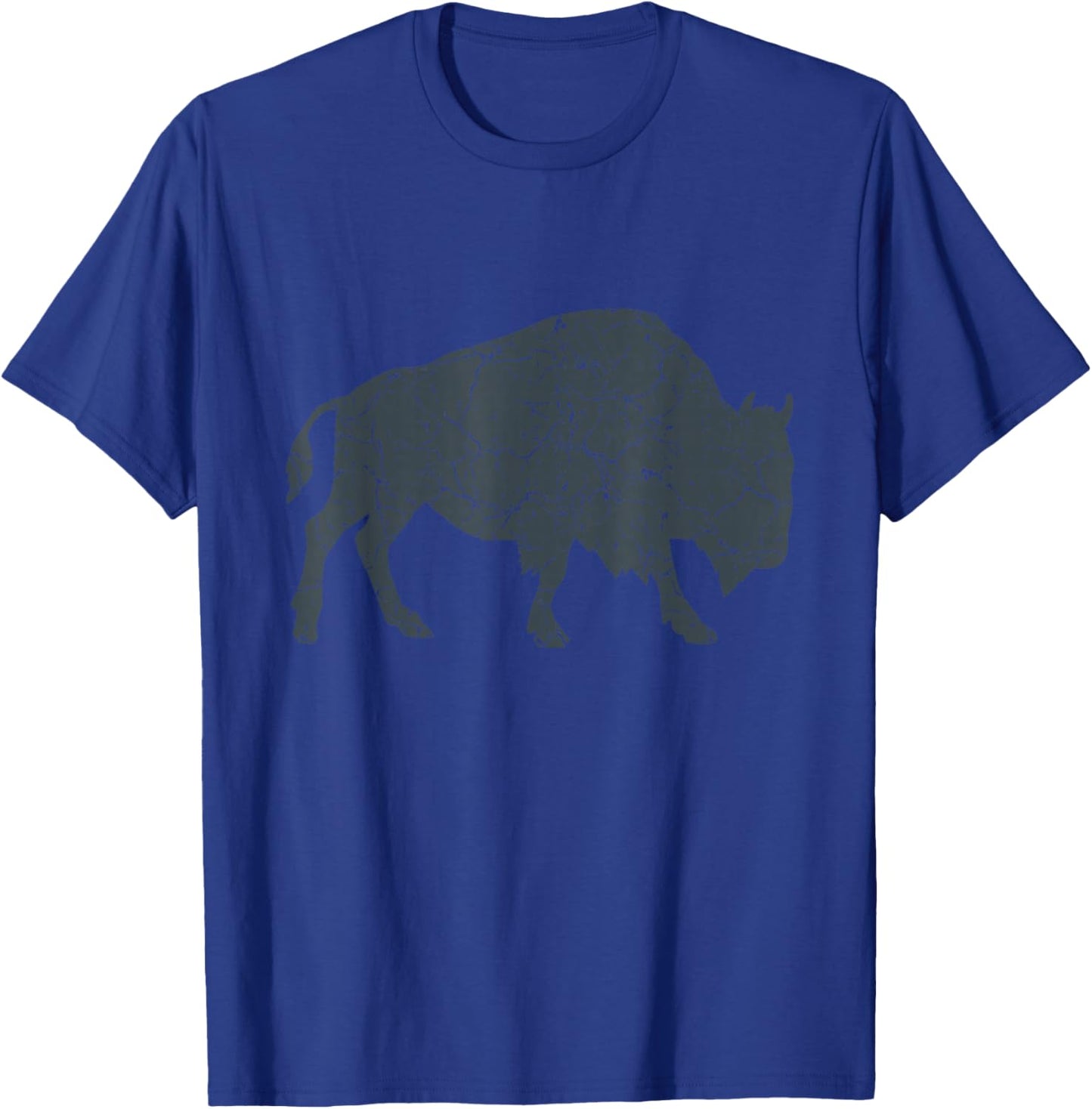 Vintage Buffalo I Distressed Bison T-Shirt - T-Shirt | Royal