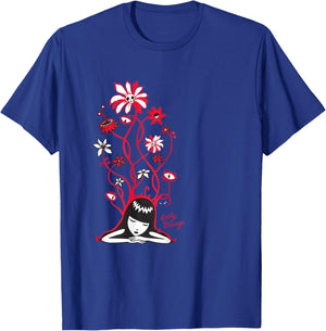 Emily The Strange Flower Power Cat Nap T-Shirt - T-Shirt | Royal