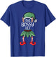 The Bossy Elf Elf Christmas Matching Family Group Elf T-Shirt - T-Shirt | Royal