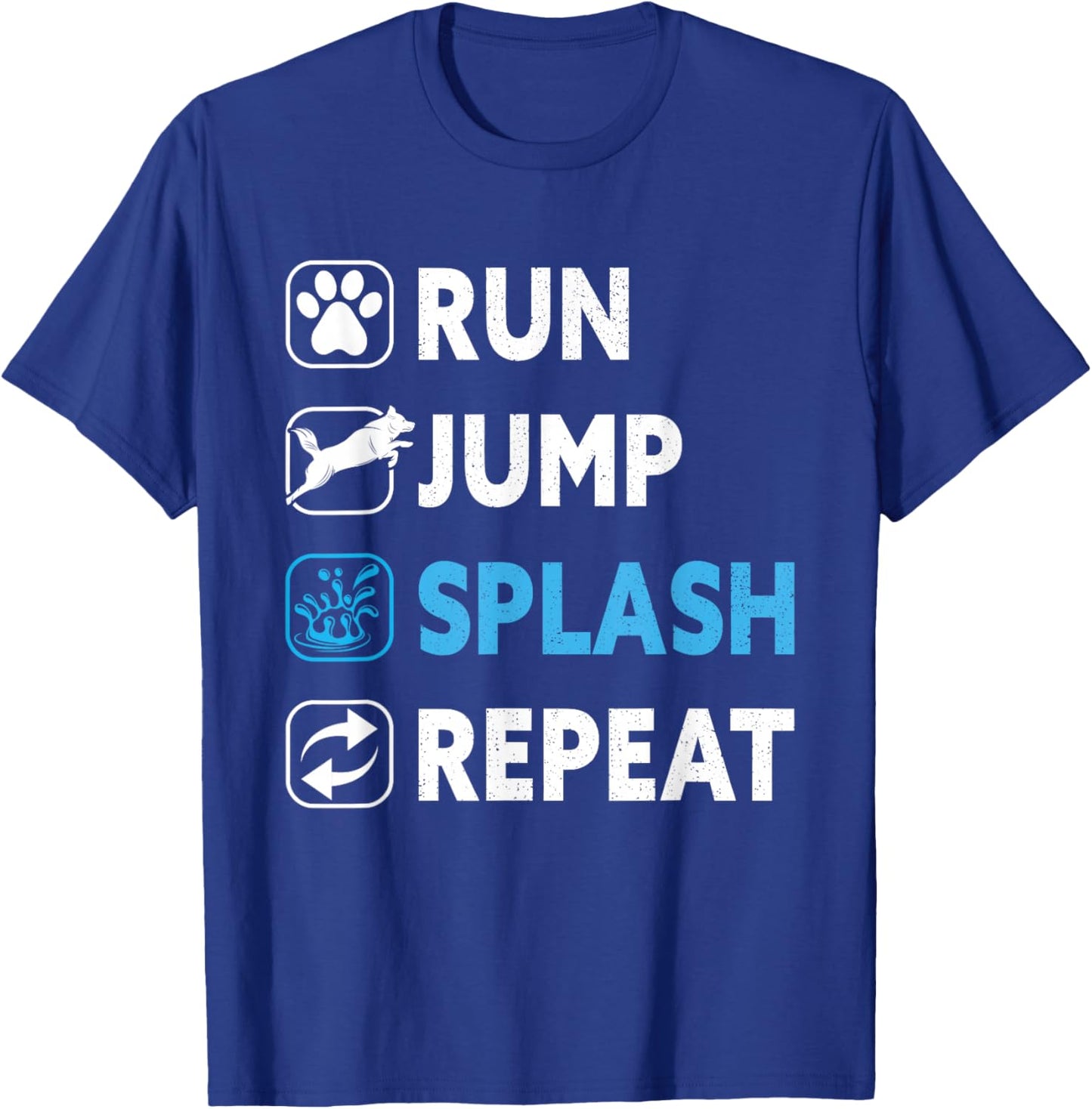 Dog Dock Jumping Dock Diving Dogs T-Shirt - T-Shirt | Royal