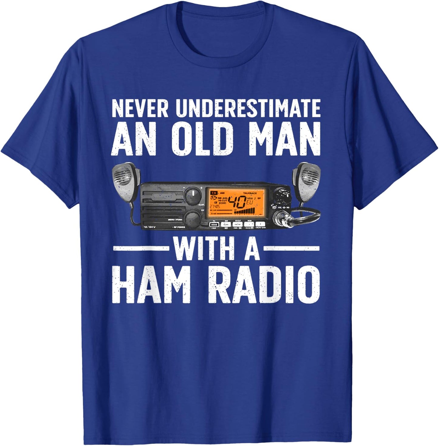 Ham Radio Art For Grandpa Men Amateur Radio Ham Operator T-Shirt - T-Shirt | Royal