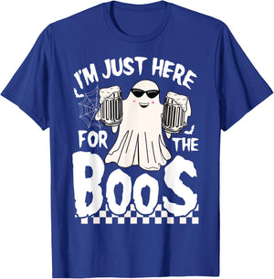 I'm Just Here For The Boos Funny Halloween Boos Ghost T-Shirt - T-Shirt | Royal