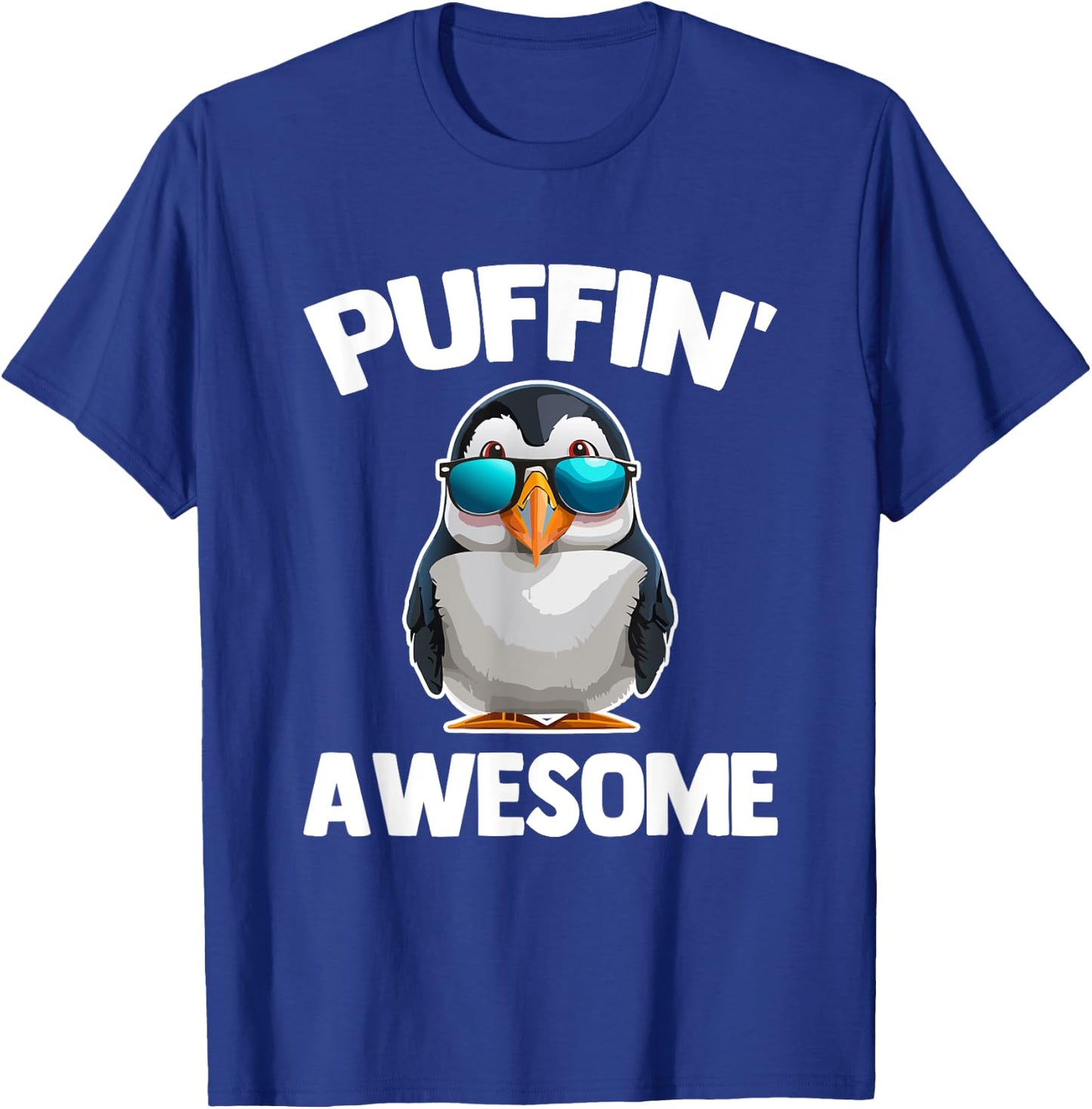 Puffin' Awesome - Funny Puffin Bird Sea Bird Cute Puffins T-Shirt - T-Shirt | Royal