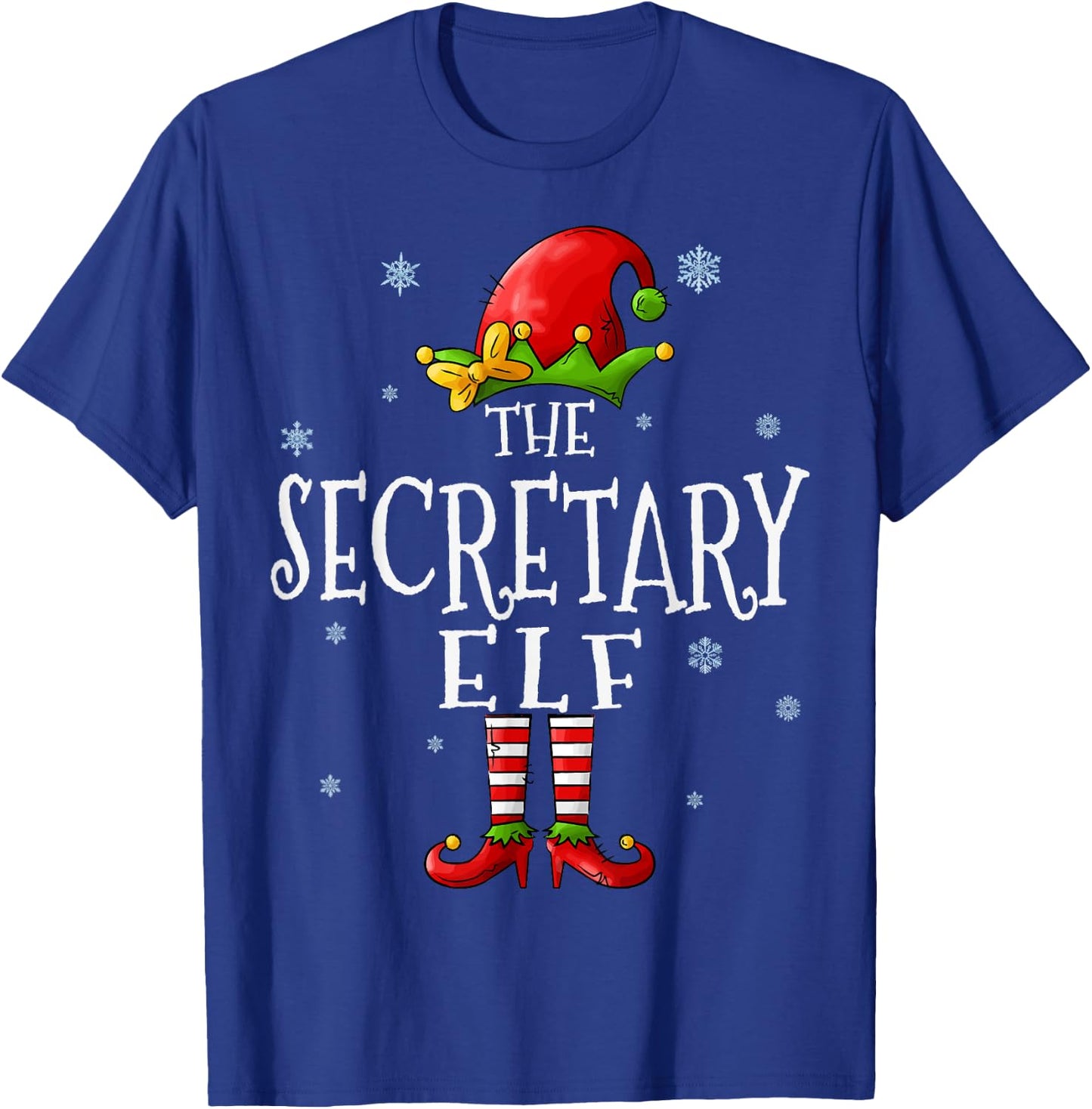 The Secretary Elf Squad Funny Xmas Groupe Matching Christmas T-Shirt - T-Shirt | Royal
