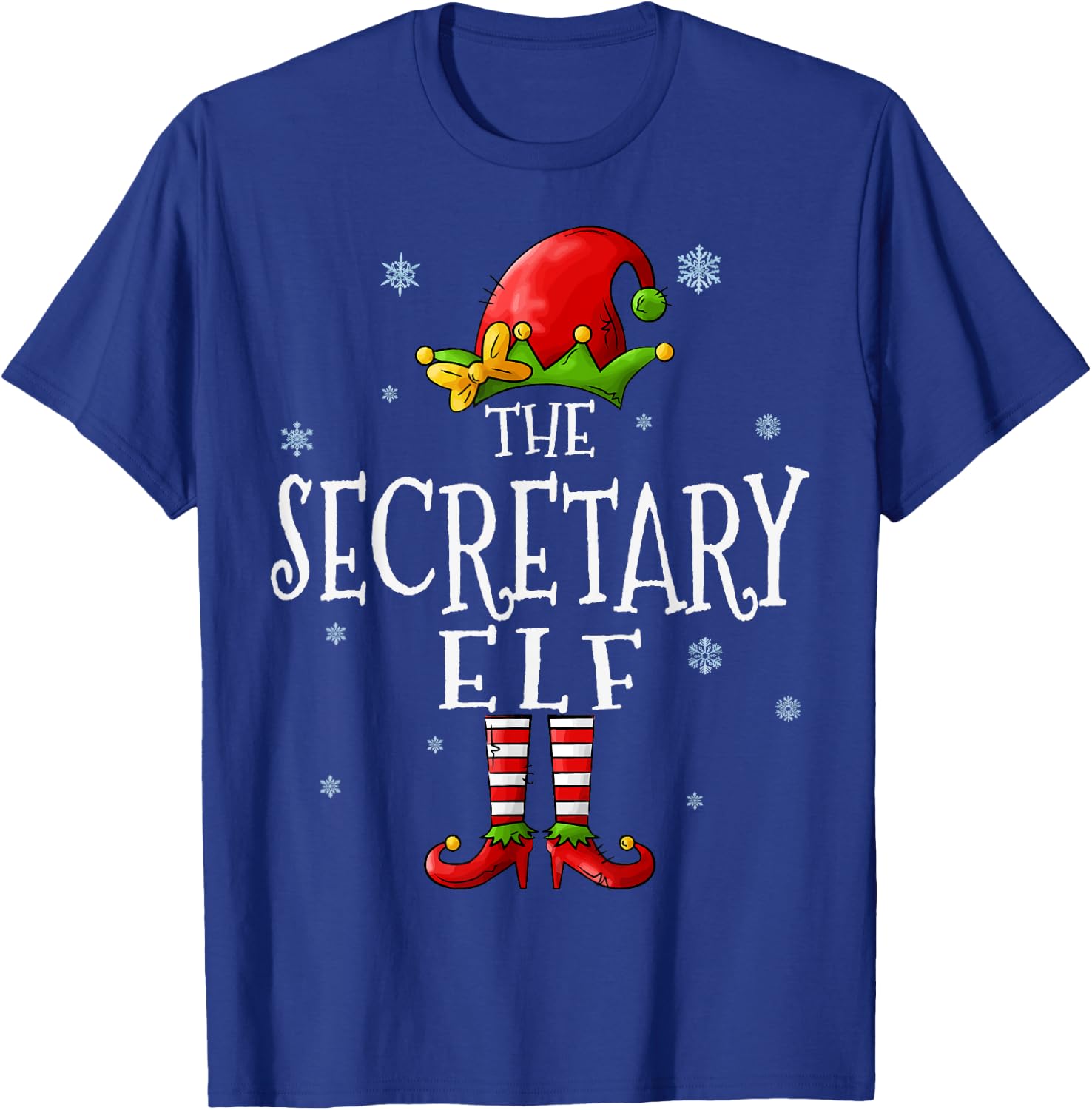 The Secretary Elf Squad Funny Xmas Groupe Matching Christmas T-Shirt - T-Shirt | Royal