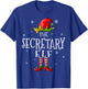 The Secretary Elf Squad Funny Xmas Groupe Matching Christmas T-Shirt - T-Shirt | Royal