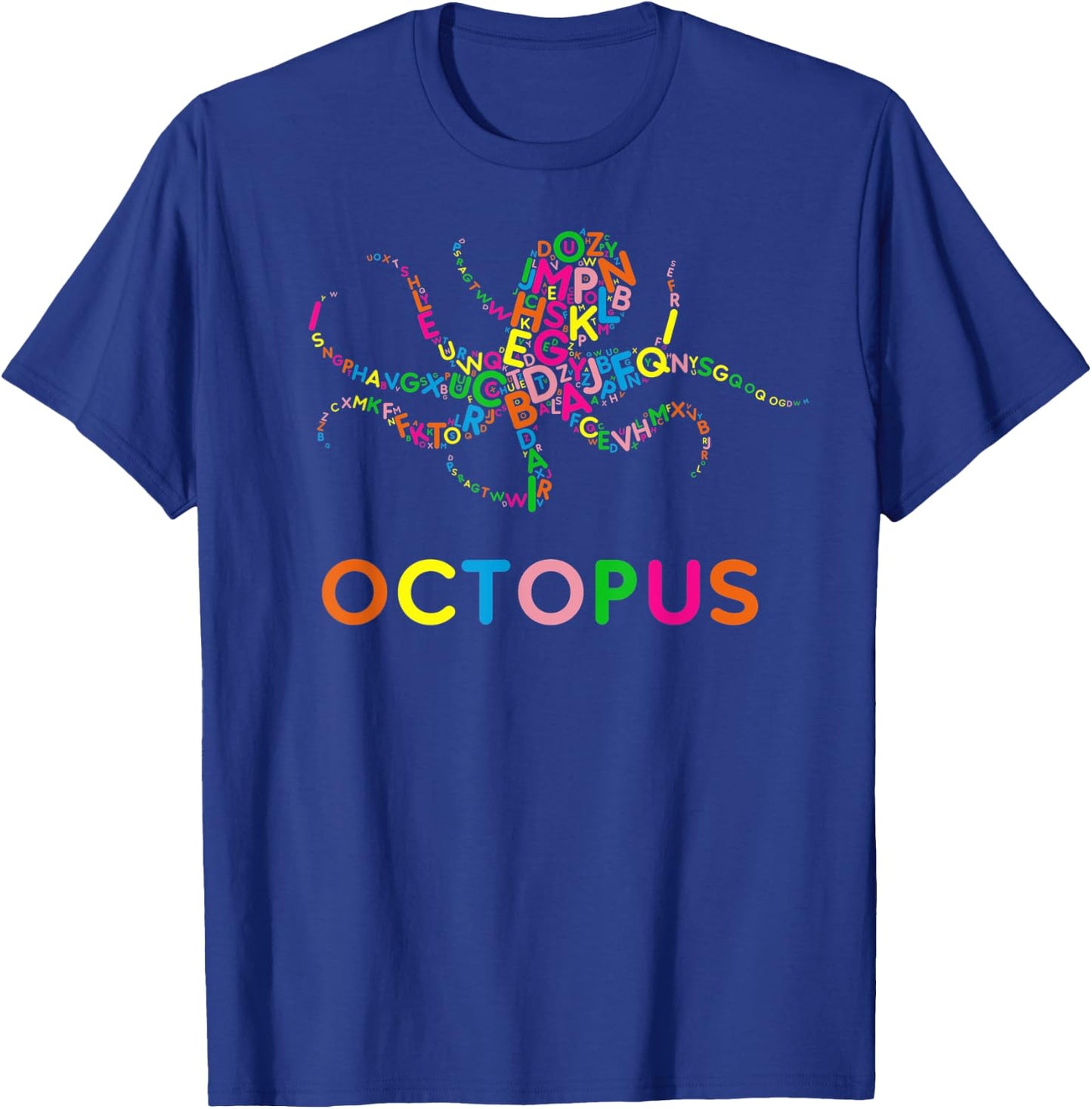 Funny Alphabet Letters Learning ABCs Toddler Kids - OCTOPUS T-Shirt - T-Shirt | Royal