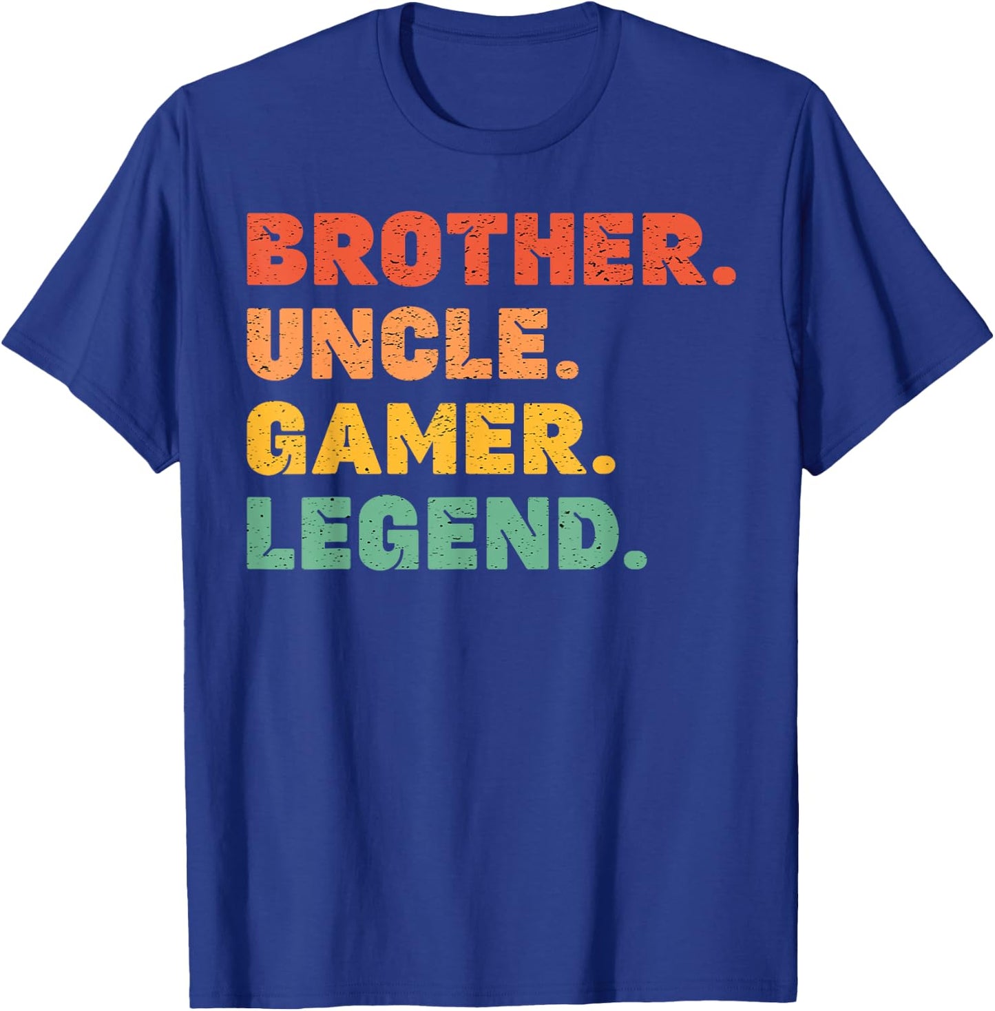 Funny Gamer Brother Uncle Gaming Legend Vintage Video Game T-Shirt - T-Shirt | Royal