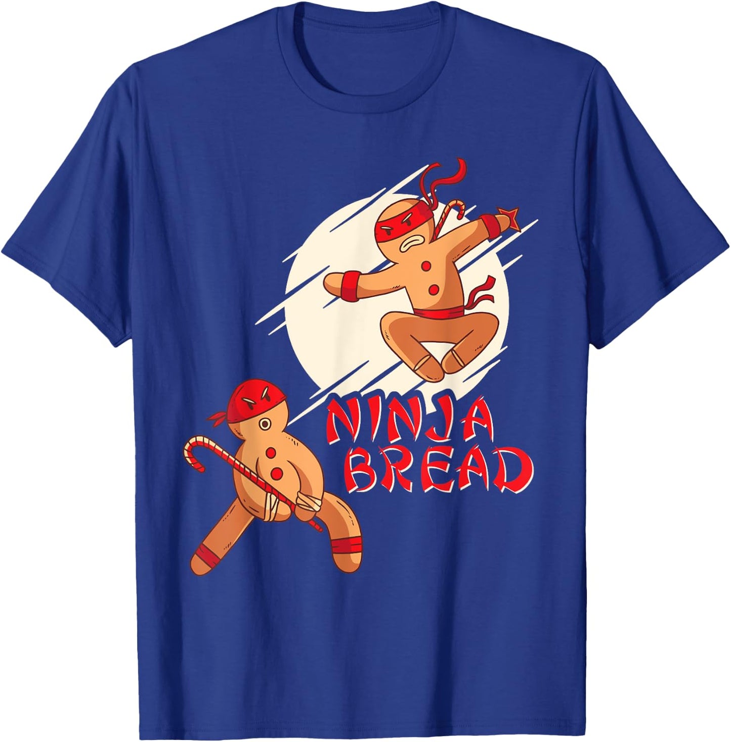 Funny Christmas Shirt for Boys Men Kids Karate Ninja Bread T-Shirt - T-Shirt | Royal