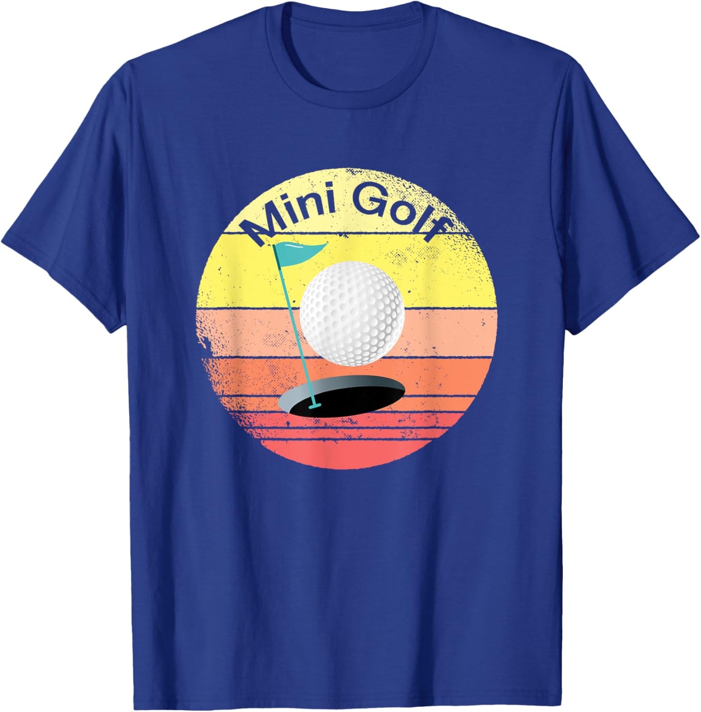 Mini Golfer Motif Mini Golf Flag Miniature Golf Gift T-Shirt - T-Shirt | Royal