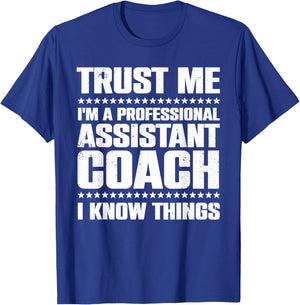 Cute Assistant Coach Women Softball Baseball Coaches T-Shirt - T-Shirt | Royal