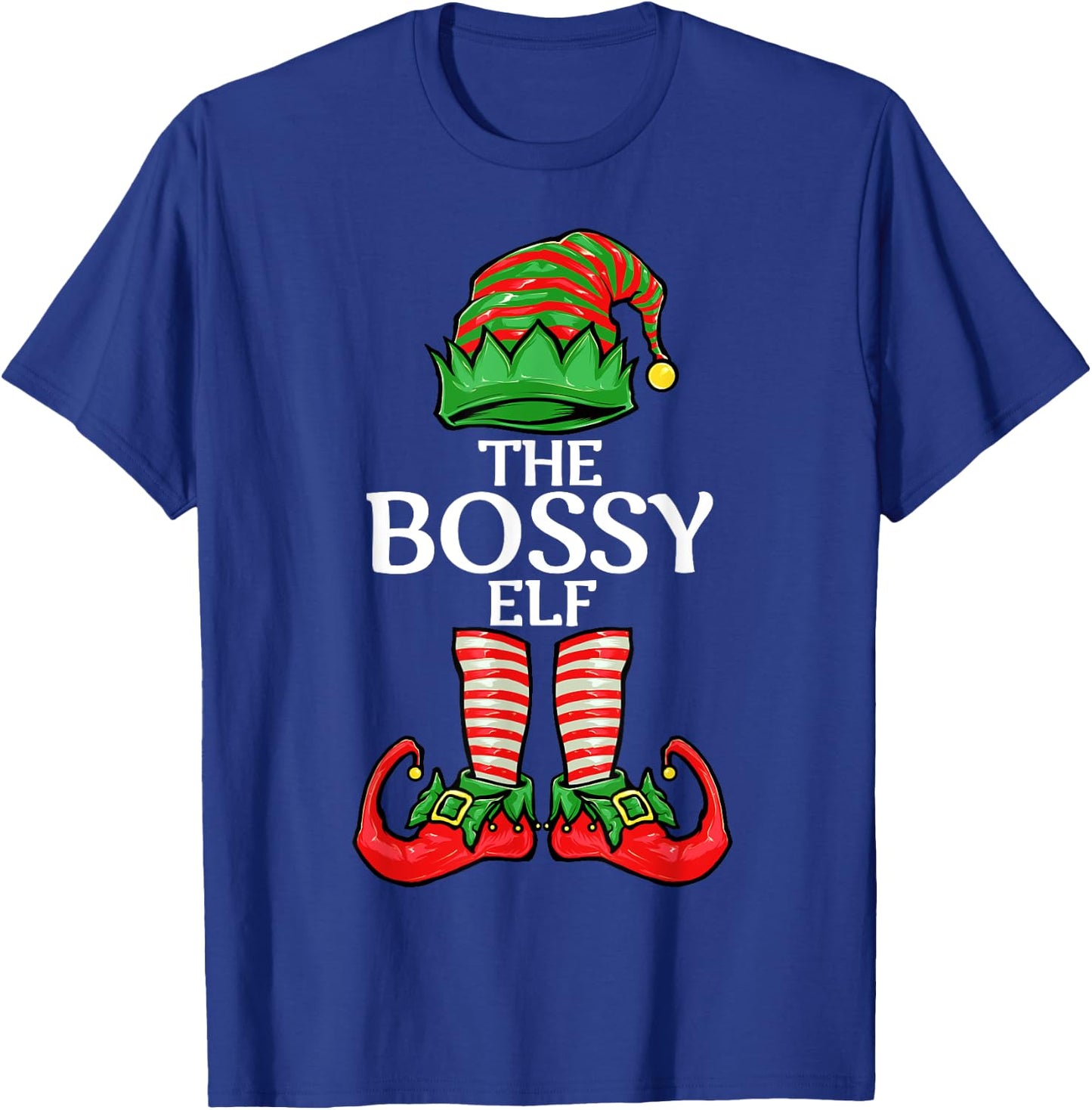 Bossy Elf Christmas Family Matching Group T-Shirt - T-Shirt | Royal
