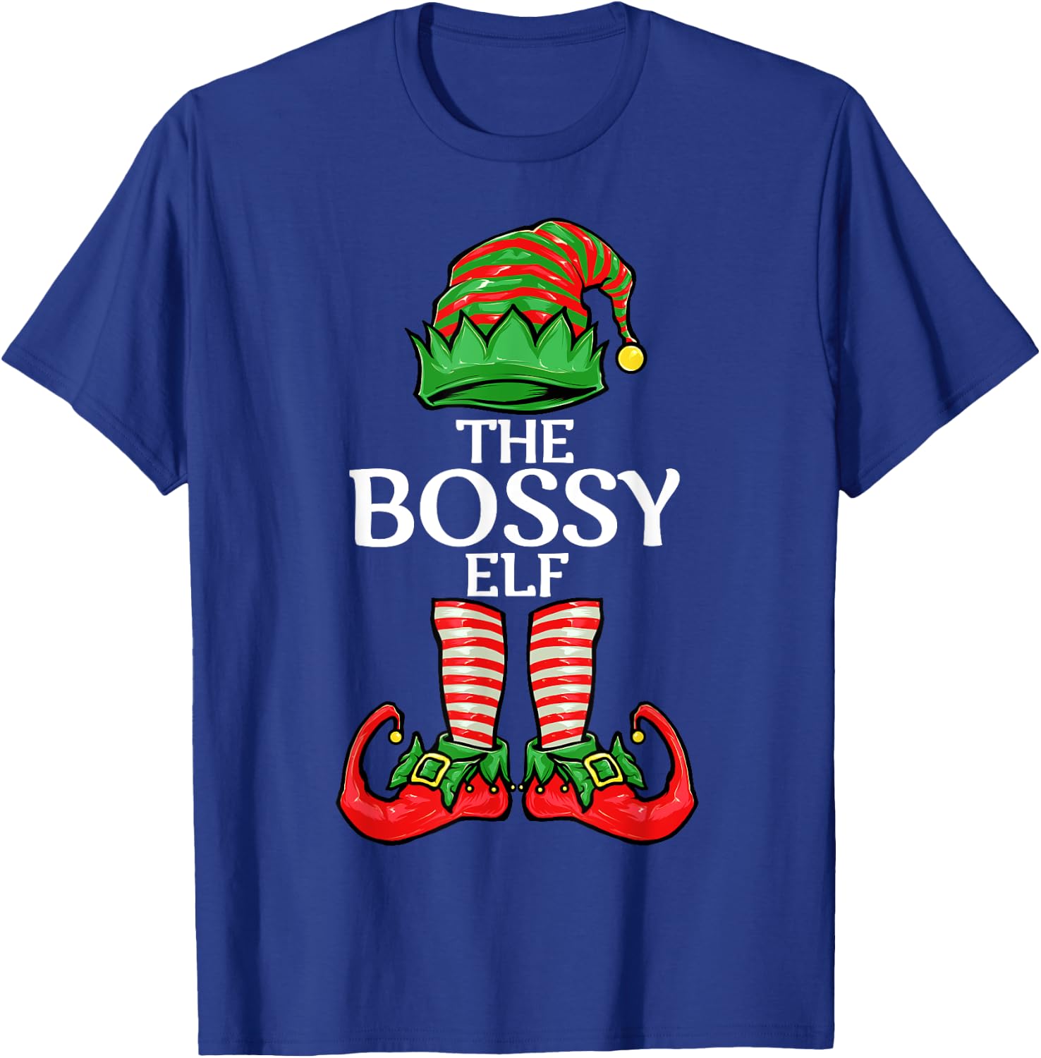 Bossy Elf Christmas Family Matching Group T-Shirt - T-Shirt | Royal