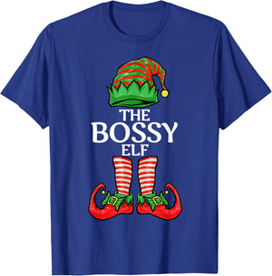 Bossy Elf Christmas Family Matching Group T-Shirt - T-Shirt | Royal