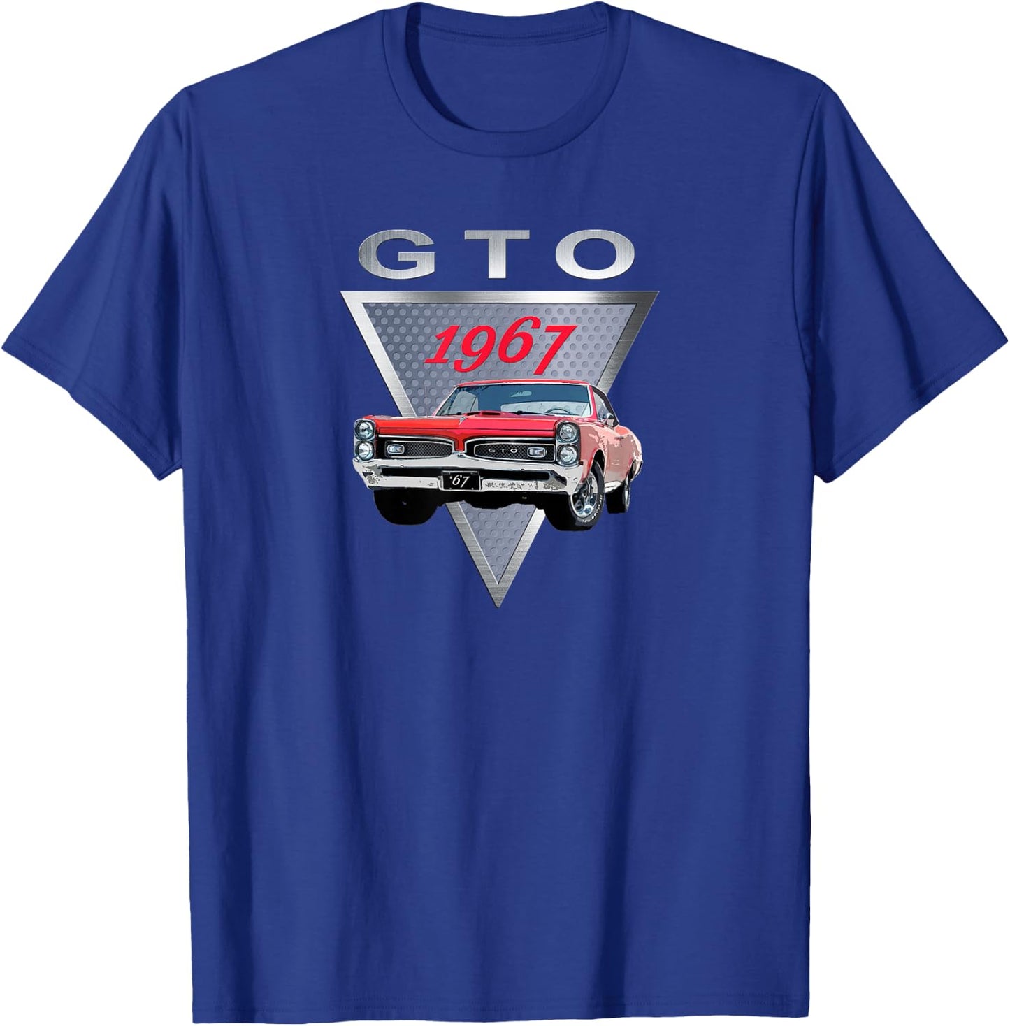 American Muscle CAR, RED 1967 GTO, Classic HOT RODS, CAR Guy T-Shirt - T-Shirt | Royal