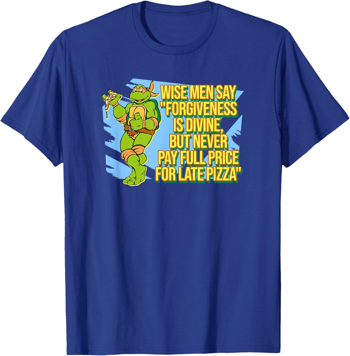 Michelangelo - Late Pizza T-Shirt - T-Shirt | Royal