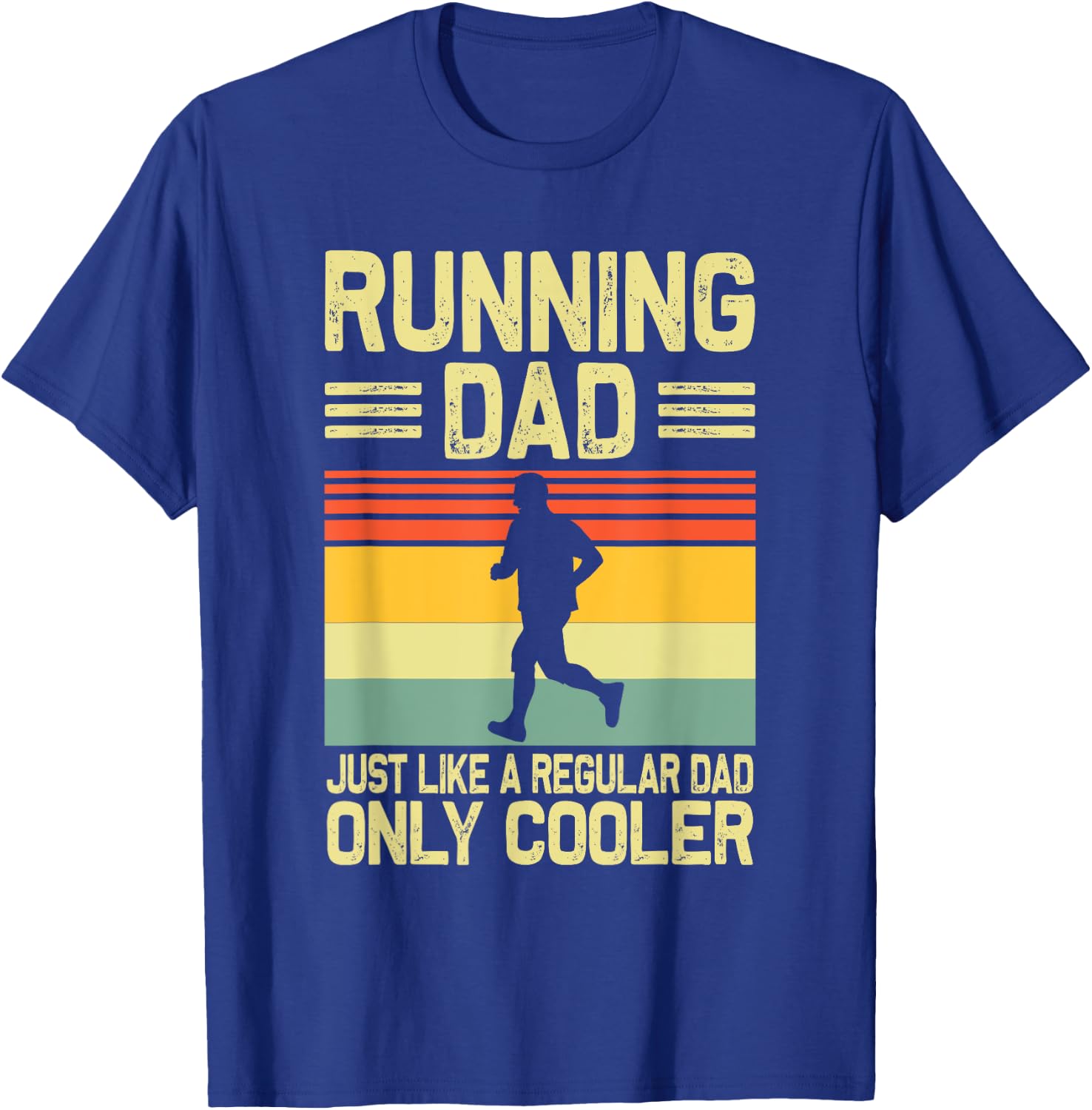 Funny Running Dad Marathon Runner Coach Marathoner T-Shirt - T-Shirt | Royal