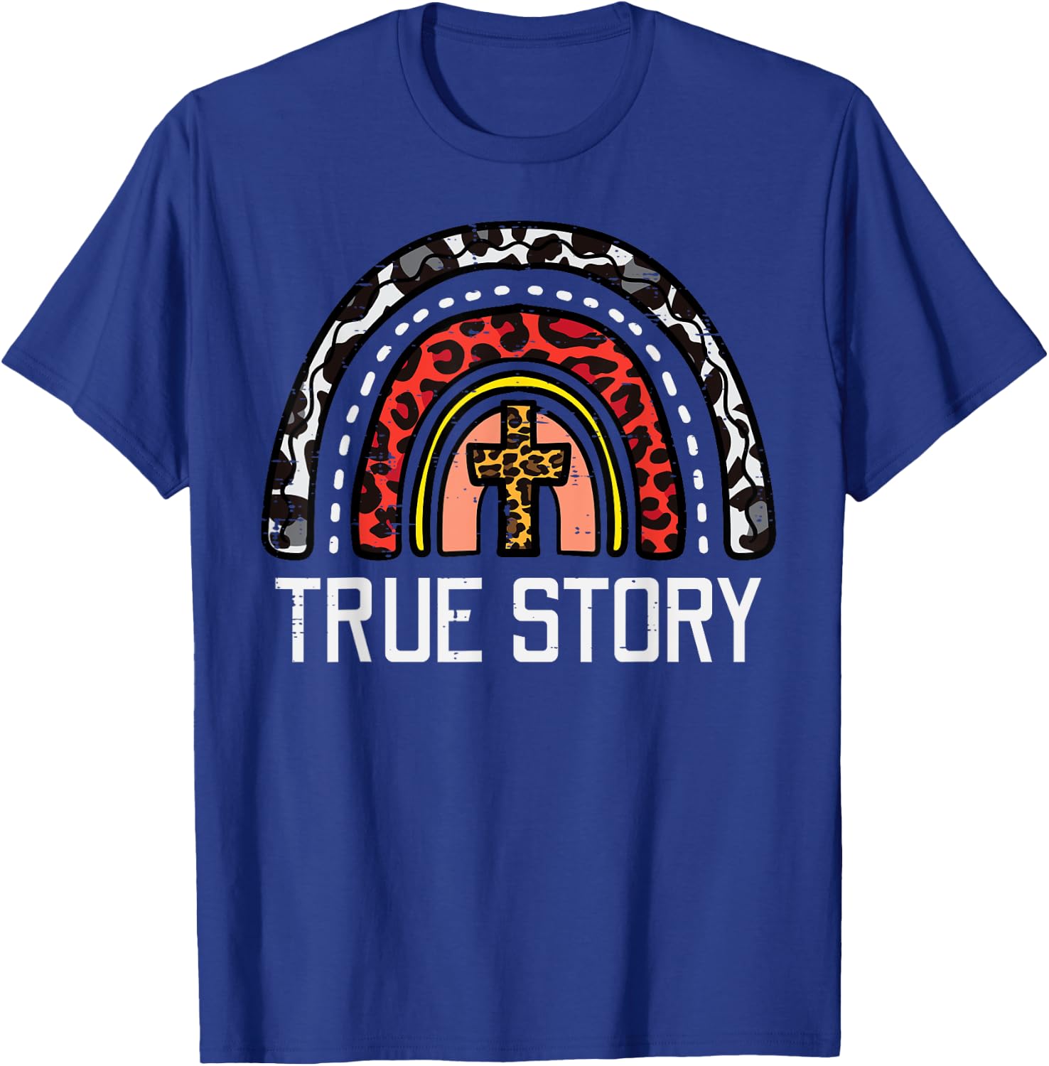 True Easter Story Rainbow Religious Christian Women Girls T-Shirt - T-Shirt | Royal