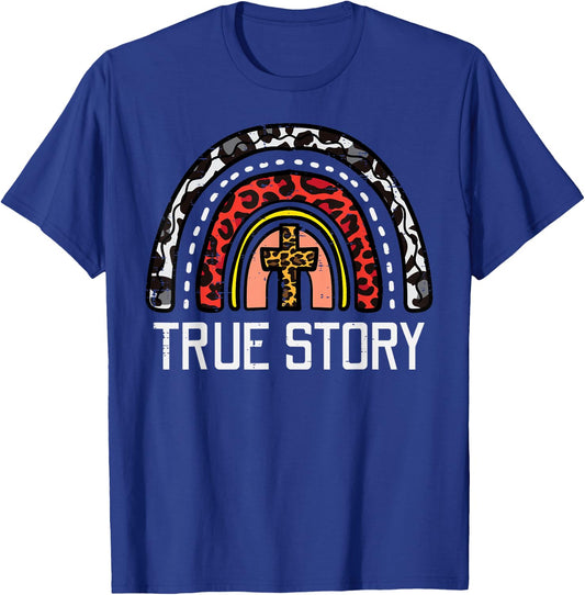 True Easter Story Rainbow Religious Christian Women Girls T-Shirt - T-Shirt | Royal