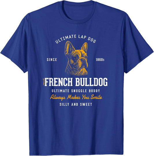 Vintage Styled Retro French Bulldog T-Shirt - T-Shirt | Royal