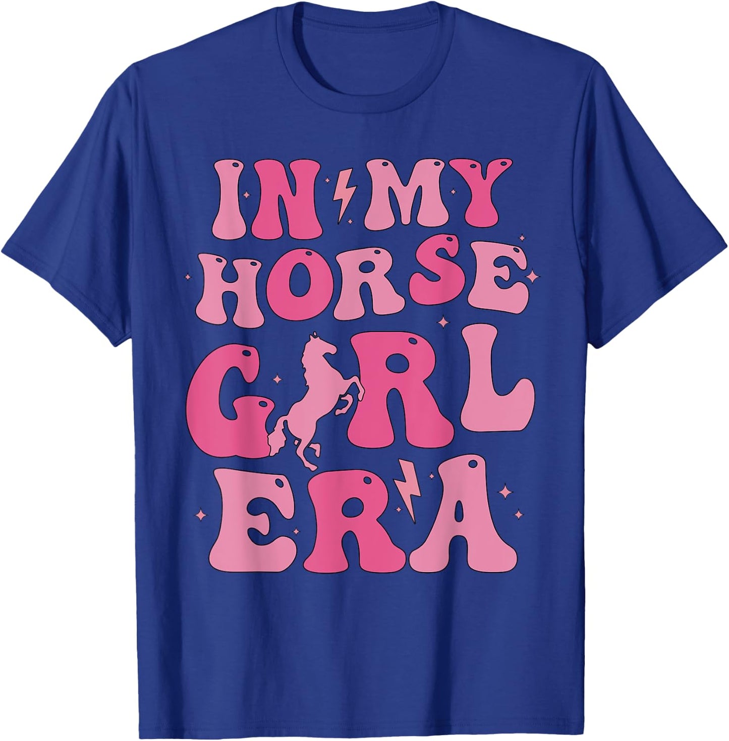 In my horse girl era cute horse girl horse lover groovy T-Shirt - T-Shirt | Royal