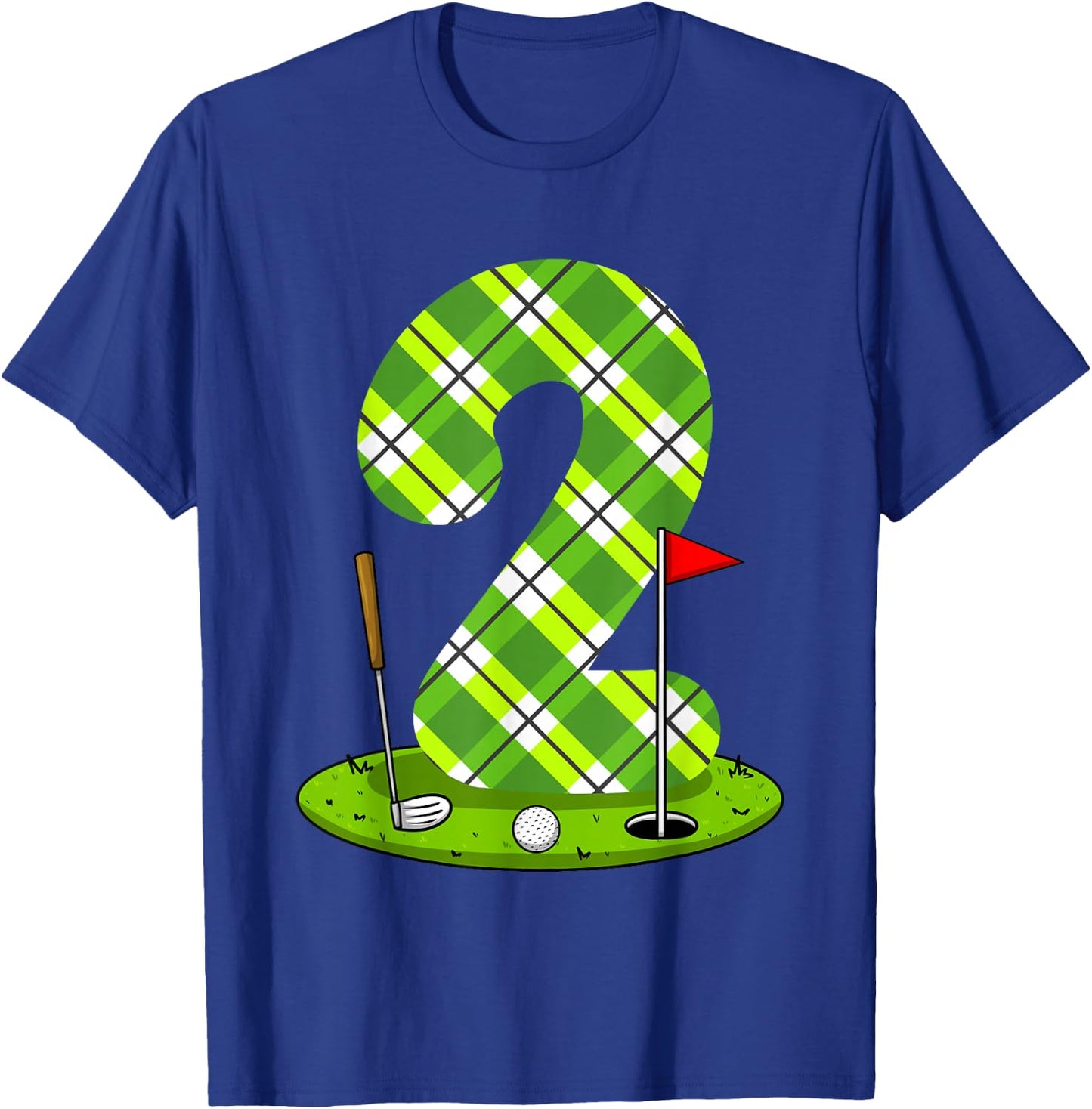 Golf Birthday Shirt For Kids 2nd Birthday Party Golfer T-Shirt - T-Shirt | Royal