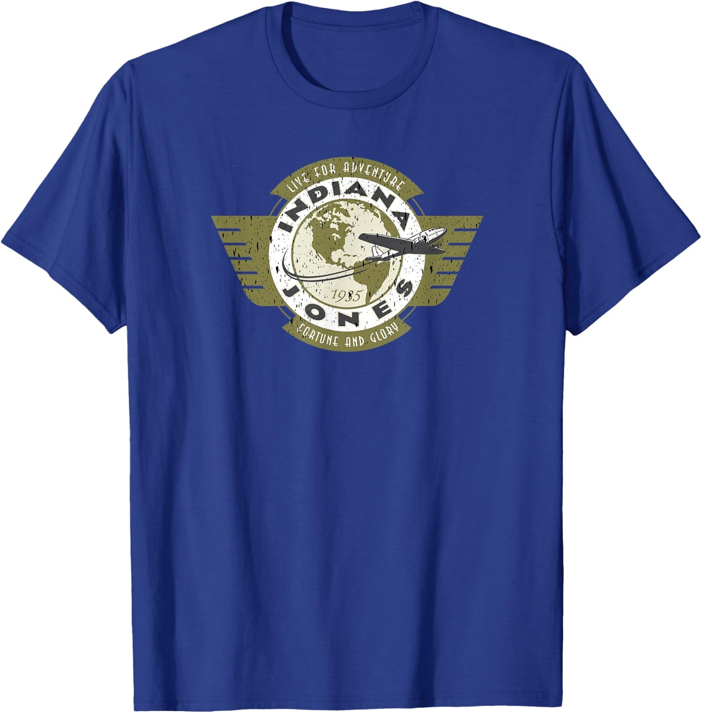Indiana Jones and The Temple of Doom Vintage Flyer Badge T-Shirt - T-Shirt | Royal